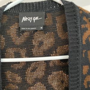 Nasty Gal Leopard Print Cardigan